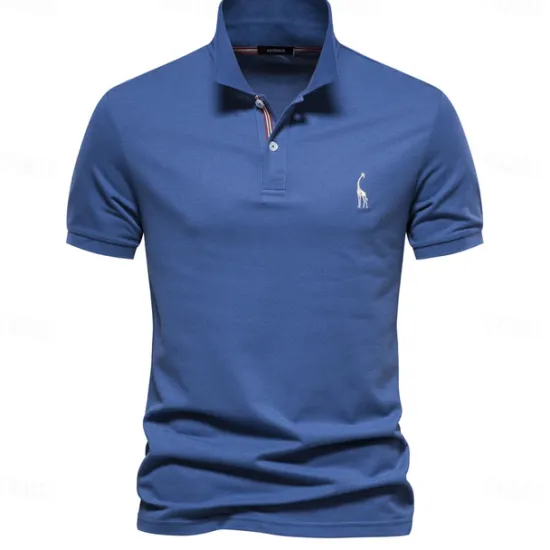 Clearance OUKU 80% Cotton Brand Men's Polo Shirts Cotton Golf Polo Shirts for Men Short Sleeve High Quantity Solid Polo Men New Summer Clothing