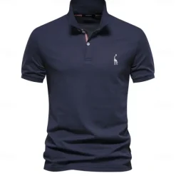 Clearance OUKU 80% Cotton Brand Men's Polo Shirts Cotton Golf Polo Shirts for Men Short Sleeve High Quantity Solid Polo Men New Summer Clothing