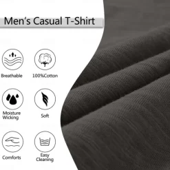 Outlet OUKU 100% Cotton Men's Henley Shirt Tee Top Long Sleeve Shirt Long Sleeve Solid Color Fashion Daily Buttons Henley Outdoor Casual Summer Dark Brown Dark Grey Black Henley T-Shirt