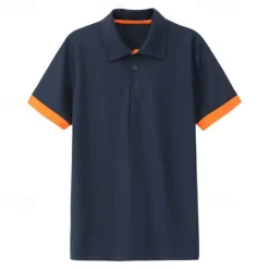 Online OUKU 4 Pack Men's Polo T-Shirt Golf Shirt Casual Sports Workwear Office Short Sleeve Summer Regular Fit Red White Blue Orange Sky Blue Gray Black Navy Blue Pink Green Classic Polo Shirt