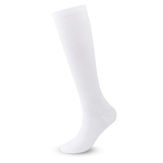 OUKU 6 Pairs Athletic Compression Sports Socks Long Men's Women's Socks Breathable Comfortable Non-slipping Quick Dry Gym Workout Basketball Running Active Training Jogging Sports Nylon Black White Grey
