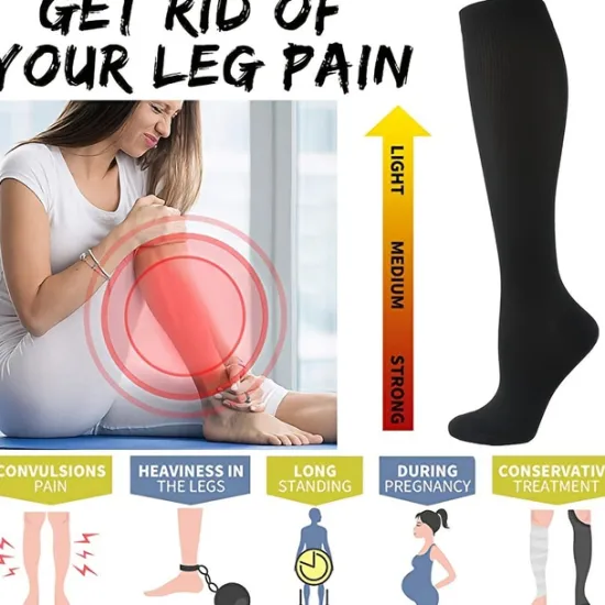 OUKU 6 Pairs Athletic Compression Sports Socks Long Men's Women's Socks Breathable Comfortable Non-slipping Quick Dry Gym Workout Basketball Running Active Training Jogging Sports Nylon Black White Grey