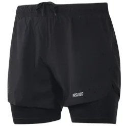 Online OUKU Arsuxeo Men's Running Shorts Gym Shorts Yoga Shorts Drawstring 2 in 1 Split Zipper Pocket Base Layer Outdoor Athletic Summer Spandex Quick Dry Lightweight Reflective Strips Yoga Gym Workout Marathon