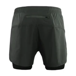 Online OUKU Arsuxeo Men's Running Shorts Gym Shorts Yoga Shorts Drawstring 2 in 1 Split Zipper Pocket Base Layer Outdoor Athletic Summer Spandex Quick Dry Lightweight Reflective Strips Yoga Gym Workout Marathon