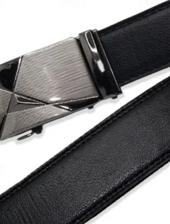 OUKU Automatic Buckle Belt Men's Casual Belt Black