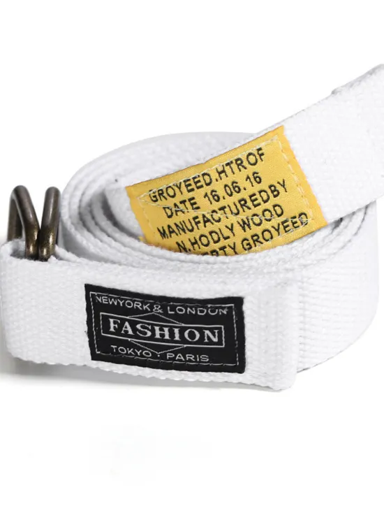 New OUKU Canvas Belt Unisex Web Fabric Casual Belt with Double D-ring Black Green Canvas Alloy Fashion Plain Daily Wear Weekend