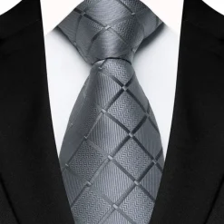 Outlet OUKU Classic Striped Men Tie Pink Green Blue Silk Tie Set For Men Handkerchief Cufflinks Wedding Formal Neck Tie Gfit For Men