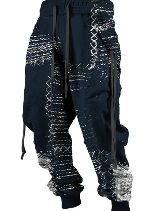 Outlet OUKU Color Block Casual Men's 3D Print Sweatpants Joggers Pants Trousers Outdoor Street Casual Daily Polyester Black Navy Blue Brown S M L Mid Waist Elasticity Pants