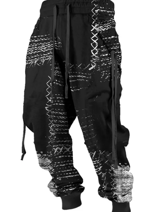 Outlet OUKU Color Block Casual Men's 3D Print Sweatpants Joggers Pants Trousers Outdoor Street Casual Daily Polyester Black Navy Blue Brown S M L Mid Waist Elasticity Pants