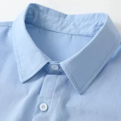 Clearance OUKU Cotton And Linen Classic Men's Shirt Linen Shirt Summer Shirt Beach Shirt Button Up Shirt Black White Blue Short Sleeve Plain Turndown Summer Vacation Holiday Clothing Apparel