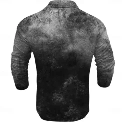 OUKU Day of the Dead Men's Dark Polo Shirts Short Sleeve Polo Shirts Turndown Sportswear Abstract Casual Street Daily Holiday Beach 3D Print Spring & Summer Black Red Blue