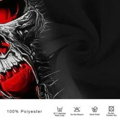 Best OUKU Day of the Dead Men's Polo Shirts Golf Shirt Long Sleeve Polo Shirts Collared Shirts Horror Streetwear Festival Wear Party Outfits 3D Print Buttons Fall & Winter Black