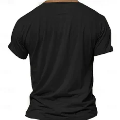 Discount OUKU Don't Let the Old Man In American US Flag Men's Street Style 3D Print T shirt Tee Henley Shirt Sports Outdoor Holiday Going out T shirt Black Army Green Dark Blue Short Sleeve Henley Shirt Summer