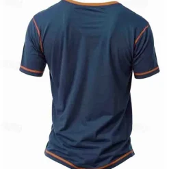 Online OUKU Dont Let the Old Man In American Flag Men's Retro Vintage Casual 3D Print T shirt Tee Henley Shirt Sports Outdoor Holiday Going out T shirt Black Army Green Dark Blue Short Sleeve Henley Shirt Summer