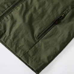 OUKU Embroidered Casual Men's Lightweight Waterproof Hooded Rain Jacket Outdoor Raincoat Shell Jacket for Hiking Travel