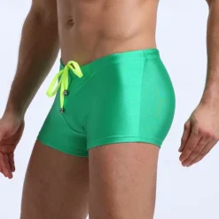 Discount OUKU 21Grams Men's Swim Shorts Swim Trunks Daily Beach Breathable Quick Dry Drawstring Elastic Waist Plain Short Sport Casual Activewear Black White Stretchy