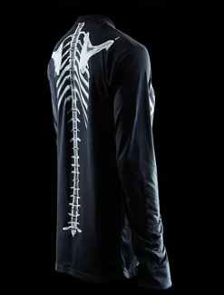 Best OUKU Halloween Day of the Dead Skull Men's Skeleton T shirt Long Sleeve T shirt 3D Print Crew Neck Shirt Designer Retro Vintage Street Casual Daily Summer Spring Fall Clothing Apparel Black