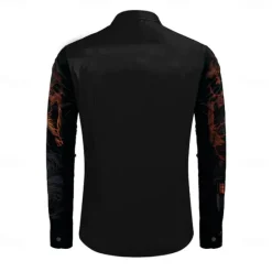 Outlet OUKU Halloween Men's Halloween Costumes Button Up Shirt Long Sleeve Horror Party Evening Wear Fall Winter Spring & Summer Shirt Collar 3D Print Black