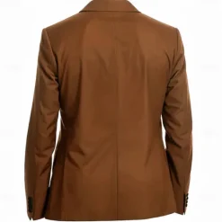 Outlet OUKU kentucky derby Men's Star Long Sleeve Turndown Vintage Casual Daily Buttons 3D Print Multi Pocket Brown