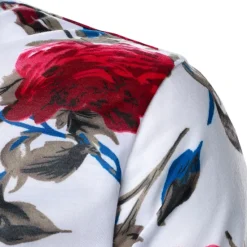 New OUKU Kentucky Derby Men's Floral Button Up Shirt Hawaiian Polo Shirts Golf Shirt Short Sleeve Polo Shirts Collared Shirts Casual Beach Wear Vacation Wear Tropical Wear Party Outfits Buttons 3D Print White