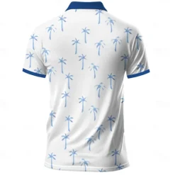 Sale OUKU Kentucky Derby Men's Tropical Flowers Plant Polo Short Sleeve Polo Shirts Collared Shirts Casual School Outdoor Daily Wear Home Wear 3D Print Summer Light Pink Black Blue
