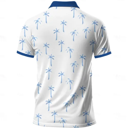 Sale OUKU Kentucky Derby Men's Tropical Flowers Plant Polo Short Sleeve Polo Shirts Collared Shirts Casual School Outdoor Daily Wear Home Wear 3D Print Summer Light Pink Black Blue