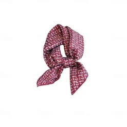 OUKU Male 100% Silk Square Scarf Formal Outdoor Vacation Dark Brown Wine Scarf