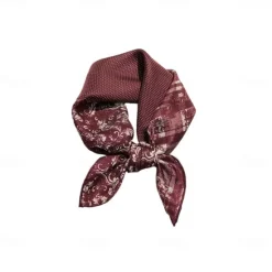 Outlet OUKU Male 100% Silk Square Scarf Outdoor Vacation Office Dark Yellow Black Scarf