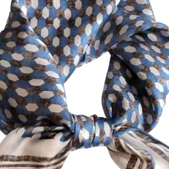 Sale OUKU Male 100% Silk Square Scarf Outdoor Vacation Office White Red Scarf Floral