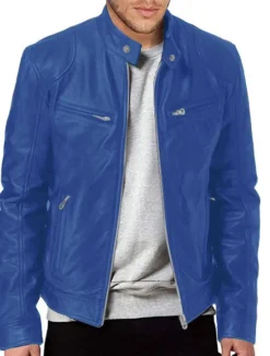 Discount OUKU Male Faux Leather Jacket Transition Jacket Biker Jacket Outdoor clothing Casual Daily Windproof Buttons Fall & Winter Zipper Casual Crew Neck Regular Faux Leather Silver Golden Black White Yellow