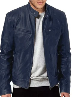 Discount OUKU Male Faux Leather Jacket Transition Jacket Biker Jacket Outdoor clothing Casual Daily Windproof Buttons Fall & Winter Zipper Casual Crew Neck Regular Faux Leather Silver Golden Black White Yellow