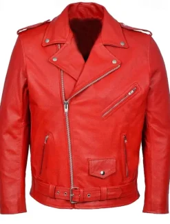 Hot OUKU Male Faux Leather Jacket Transition Jacket Biker Jacket Red Leather Jacket Daily Wear Casual Daily Zipper All Seasons Solid / Plain Color Leisure Sweet Lapel Regular Black Red Jacket