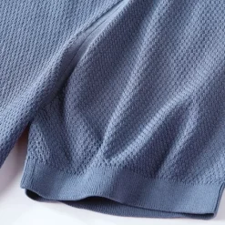 New OUKU Male Silk Cotton Lyocell Blend T-Shirt Short Sleeve Crew Neck Summer Plain Jacquard Elegant Classic Crewneck Minimalist Vacation Home Cotton Black Blue Navy Blue Top Tee for Men