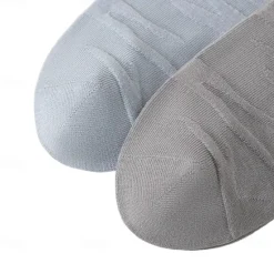 Online OUKU Men 1 Pair Socks Black White Color Plain School Formal Outdoor Plain Thin Summer Daily Casual