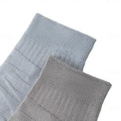 Online OUKU Men 1 Pair Socks Black White Color Plain School Formal Outdoor Plain Thin Summer Daily Casual