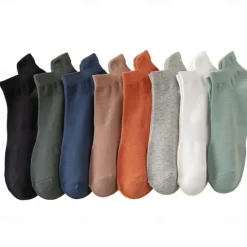Outlet OUKU Men 1 Pair Socks No Show & Liner Socks Black White Color Solid Color Plain School Formal Outdoor Thin Summer Spring Fall Daily Casual