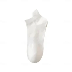Outlet OUKU Men 1 Pair Socks No Show & Liner Socks Black White Color Solid Color Plain School Formal Outdoor Thin Summer Spring Fall Daily Casual