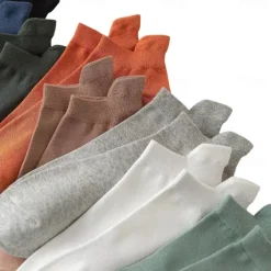 Outlet OUKU Men 1 Pair Socks No Show & Liner Socks Black White Color Solid Color Plain School Formal Outdoor Thin Summer Spring Fall Daily Casual