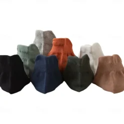 Outlet OUKU Men 1 Pair Socks No Show & Liner Socks Black White Color Solid Color Plain School Formal Outdoor Thin Summer Spring Fall Daily Casual