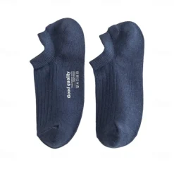 Online OUKU Men 1 Pair Socks No Show & Liner Socks Black White Color Plain School Formal Outdoor Medium Summer Spring Fall Daily Casual