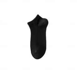 Sale OUKU Men 1 Pair Socks No Show & Liner Socks Black White Color Plain School Formal Outdoor Thin Summer Spring Fall All Seasons Daily Casual