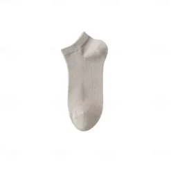 Sale OUKU Men 1 Pair Socks No Show & Liner Socks Black White Color Plain School Formal Outdoor Thin Summer Spring Fall All Seasons Daily Casual