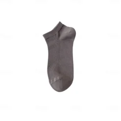 Sale OUKU Men 1 Pair Socks No Show & Liner Socks Black White Color Plain School Formal Outdoor Thin Summer Spring Fall All Seasons Daily Casual
