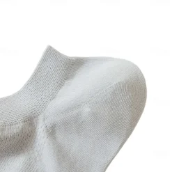 Hot OUKU Men 1 Pair Socks No Show & Liner Socks Black White Color Plain School Formal Outdoor Thin Summer Spring Fall Daily Casual
