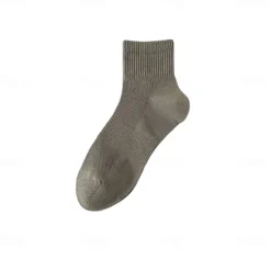 Online OUKU Men 1 Pair Socks No Show & Liner Socks Black White Color Plain School Formal Outdoor Thin Summer Spring Fall Daily Casual