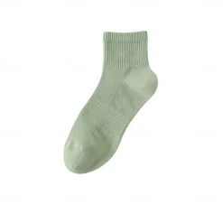 Online OUKU Men 1 Pair Socks No Show & Liner Socks Black White Color Plain School Formal Outdoor Thin Summer Spring Fall Daily Casual