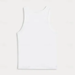 Clearance OUKU Men Sleeveless Round Summer Solid Color Vacation Daily Casual Plain Outdoor Vacation Home White Light Blue Top Tee for Men