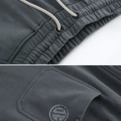 Online OUKU Men's 100% Cotton Athletic Pants Active Pants Active Joggers Solid Color Full Length Outdoor Home Sports Outdoor Sports Fashion Gray Green Black Micro-elastic