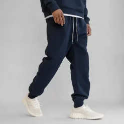 Online OUKU Men's 100% Cotton Athletic Pants Active Pants Active Joggers Solid Color Full Length Outdoor Home Sports Outdoor Sports Fashion Gray Green Black Micro-elastic