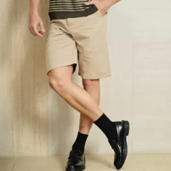 Sale OUKU Men's 100% Cotton Cargo Shorts Patchwork Zipper Pocket Solid Color Knee Length Wedding Outdoor Party Vacation Vintage Light Khaki Black Micro-elastic